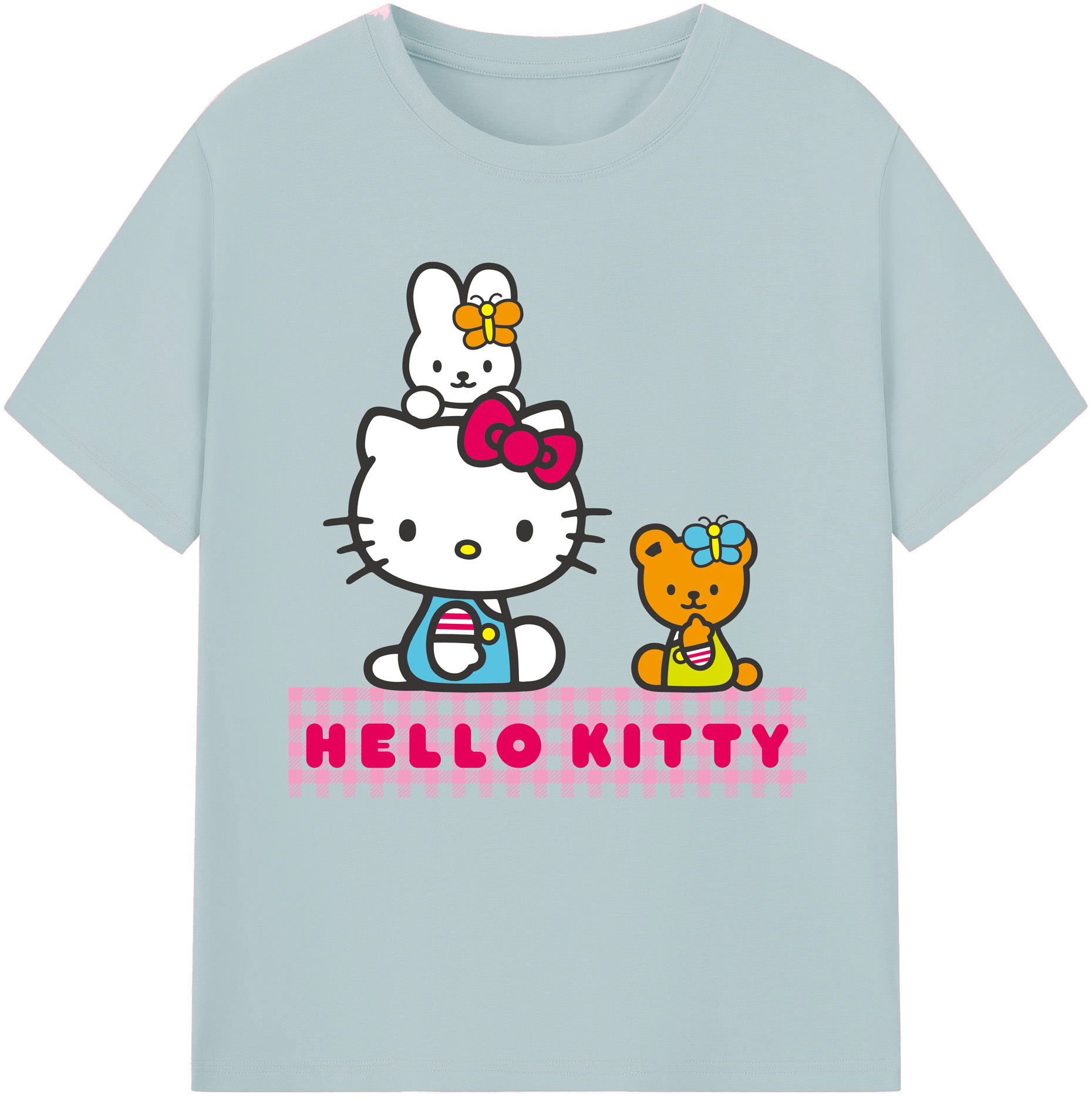 （画像用） Hello Kitty ハローキティ 綿100％半袖Tシャツ（フロントプリント）